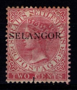 Malaysian States, Selangor, 1885-91 Straits Settlements Optd., 2c [Used]