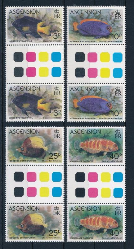 [47859] Ascension 1980 Marine life Fish Gutter pairs MNH