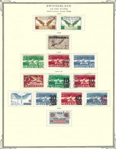 SWITZERLAND AIR MAILS 1929-1972 SC. # C13-C15, C16-C26 & OTHERS ALL USED