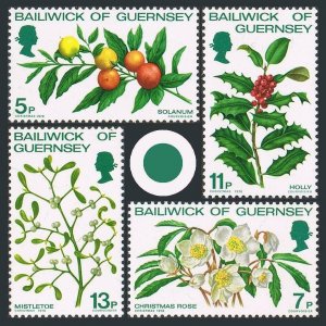 Guernsey 169-172,MNH.Michel 169-172. Christmas 1978.Solanum,Holly,Christmas rose