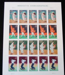 US #4698-4701 MNH, Sheet of 20, Innovative Choreographers