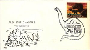 #2422 T Rex Dinosaurs – Linpex Station Cancel - Pohl Cachet – Aps