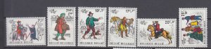 J48595 J L,Stamps 1982 mnh belgium set semi,s #b1015-20 designs