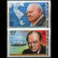 BR.ANTARCTIC TERR. 1974 - Scott# 62-3 Churchill Set of 2 NH