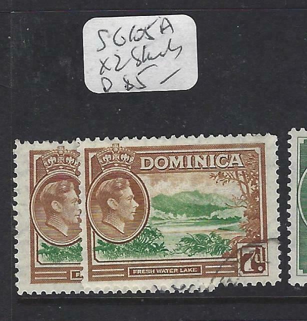 DOMINICA (PP1903B)  KGVI  7D  SG 105A X 2 SHADES   VFU