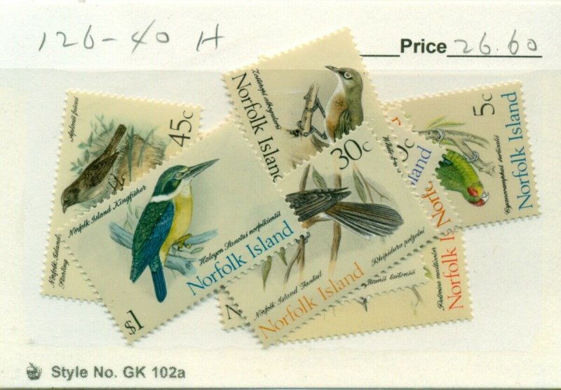 NORFOLK ISLAND #126-40, Mint Hinged, Scott $26.60