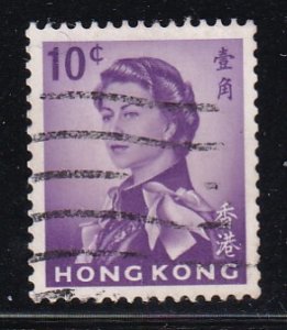 Hong Kong 1962 Sc 204 QEII 10c Used