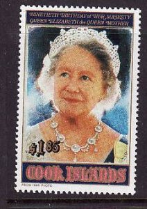 Cook Islands-Sc#1040-unused NH set-Queen Mother-90th Birthday-1990-
