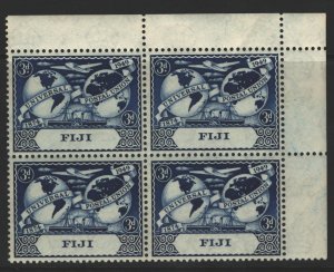 Fiji Sc#142 MNH Corner Block of 4 - slight gum tan