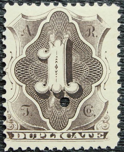 US #1T13, Used Punched Single, Telegraph, SCV $.25 L3