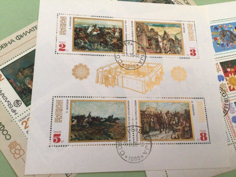 Bulgaria  6 Paintings cancelled  stamps sheet A9000