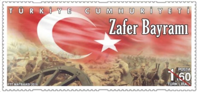 TURKEY 2016 - VICTORY DAY, FLAG, WAR, HORSE, MILITARY, VERY RARE