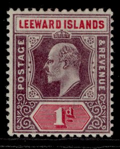 LEEWARD ISLANDS EDVII SG21, 1d dull purple and carmine, LH MINT.