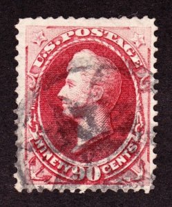 US 155 90c Perry Used F-VF w/ NYFM Cancel SCV $350