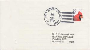 United States A.P.O.'s 30c Cardinal Flora and Fauna 1992 USAF Postal Service,...