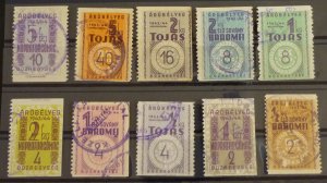 Hungary c1943 Germany WWII Revenue Stamps US 5 