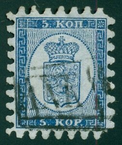 FINLAND #4a (3C2) 5kop Roul II, used, VF, Scott $225.00