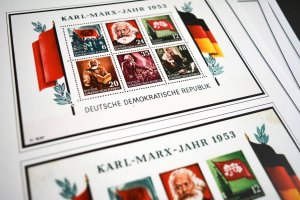 COLOR PRINTED EAST GERMANY DDR/GDR 1949-1990 STAMP ALBUM PAGES (334 ill. pages)