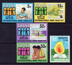 1972 Ghana 458-462 International Book Year 10,00 €