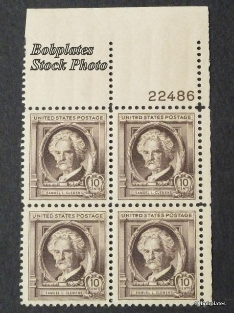 BOBPLATES US #863 Twain Lower Right Plate Block 22486 F-VF NH SCV=$30