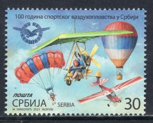 1685 - SERBIA 2021 - 100th Anniversary of Sports Aviation in Serbia - MNH Set