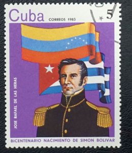 CUBA Sc# 2592  SIMON BOLIVAR explorer 5c 1983  used / cto