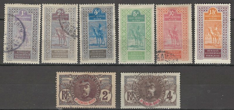 COLLECTION LOT # 3817 UPPER SENEGAL & NIGER 8 STAMPS 1906+ CV+$11