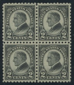 USA 612 - 2 cent Harding Memorial Perf 10 - VF Mint nh block of 4