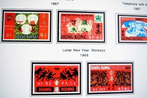COLOR PRINTED HONG KONG [BRITISH] 1862-1997 STAMP ALBUM PAGES (117 illus. pages)