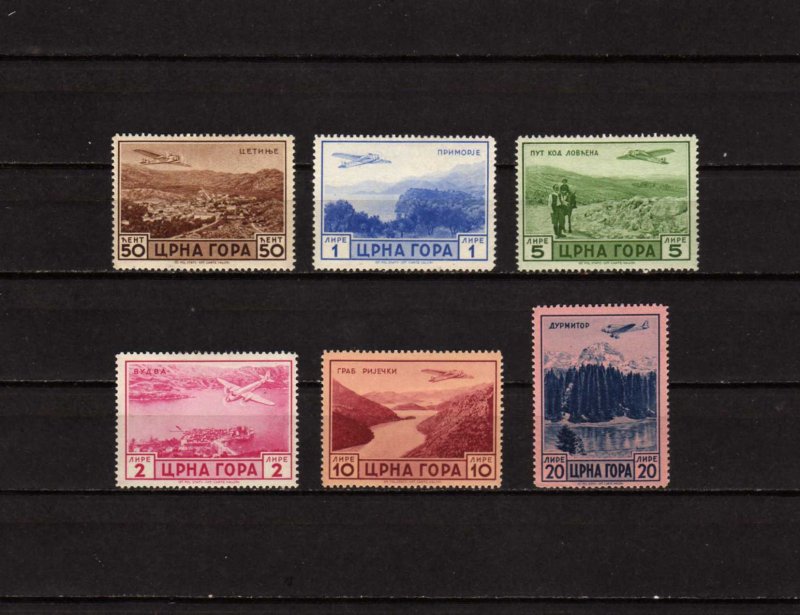 Montenegro 2NC18-2NC23 MH-Some stamps have gum disturbance from hinge Scarce Set