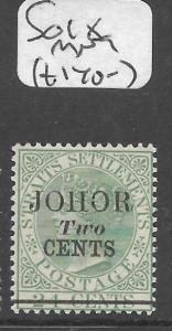 MALAYA JOHORE (P0501B) QV 2C/24C   SG18  MNG