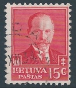 Lithuania #283 Used 15c Pres. Antanas Smetona Birthday