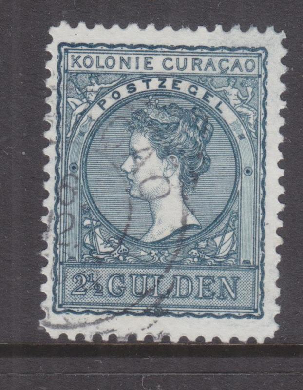 CURACAO, 1906 Wilhelmina 2 1/2g. Slate Blue, used.