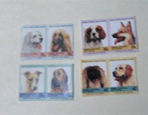 Bequia - 178-81, MNH Set in Pairs. Dogs. SCV - $3.50