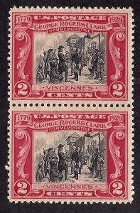 651 Mint,OG,H... Pair... SCV $1.50