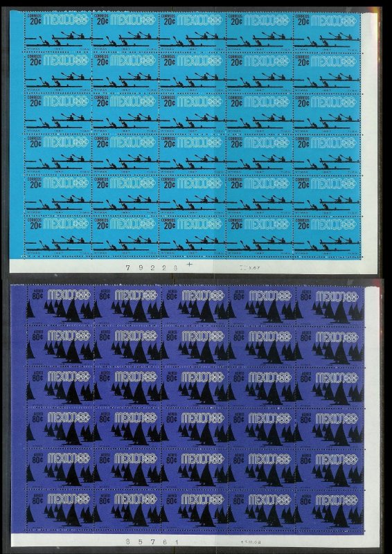 MEXICO (189) Partial Sheets 4350+ Stamps All Mint Never Hinged Huge selection!