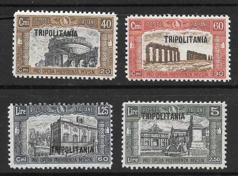 Tripolitania Scott B19-B22 Mint set O/P semi-postal stamps 2017 CV $17.25
