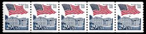 Sc 2609  29¢ Flag over the White House PNC/5, Plate #7 MNH VF