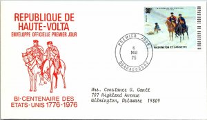 Republic of Upper Volta 1975 FDC - Bi-Centenary Of The United States - F12727