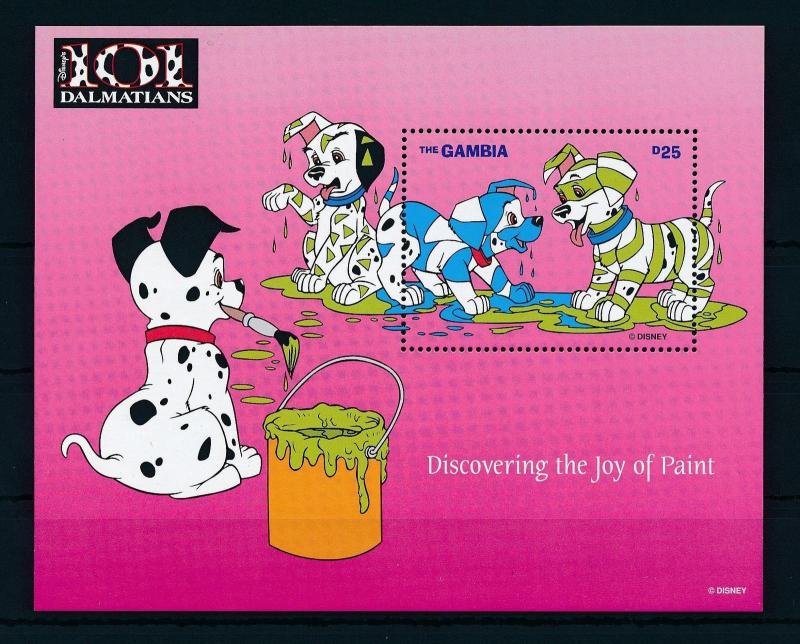 [22408] Gambia 1997 Disney Dogs 101 Dalmatians Enjoy Paint MNH