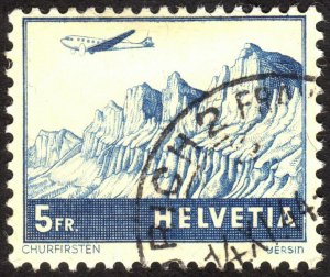 1941, Switzerland 5Fr, Used, Sc C34