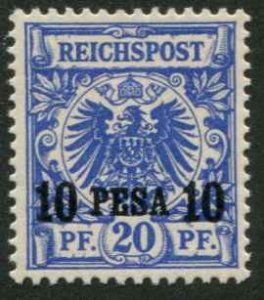 German East Africa SC# 4  o/p 10 PESA 10 on Germany 20pf MH