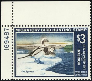 RW34, Mint NH VF $3 Duck Stamp - PSE Graded 80 Certificate * Stuart Katz