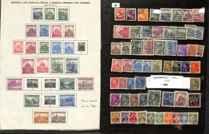 Bohemia Moravia Stamp Collection 14 Scott & Minkus Pages, 1939-44 German (BJ)