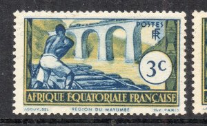 French Equatorial Africa 1937-58 Early Issue Fine Mint Hinged 3c.