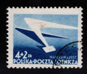 Poland Scott CB1 Used  1957 airmail semi-postal