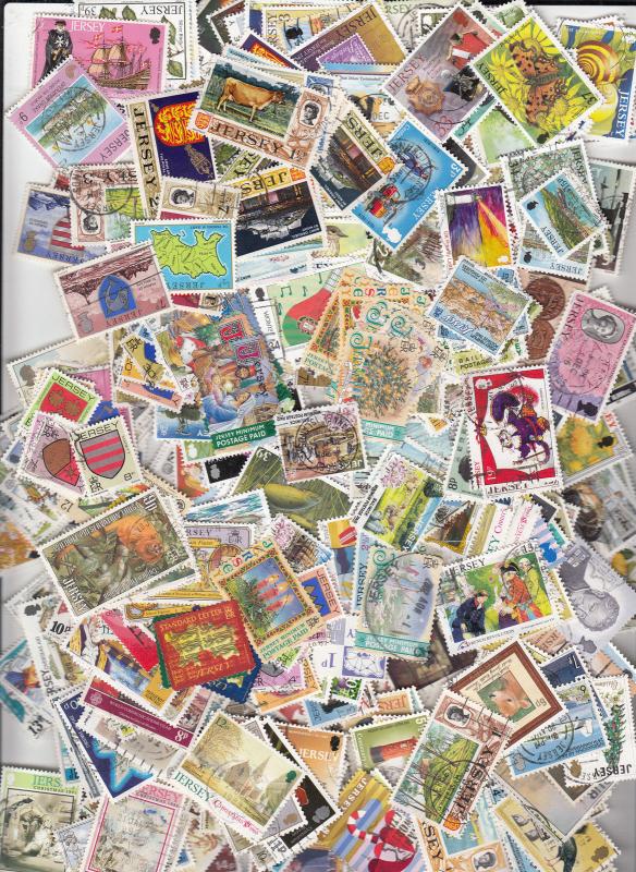 Jersey & Guernsey Stamps 100 - 500 different used stamps Multi listing