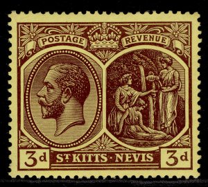 ST KITTS-NEVIS GV SG45a, 3d purple/yellow, M MINT.