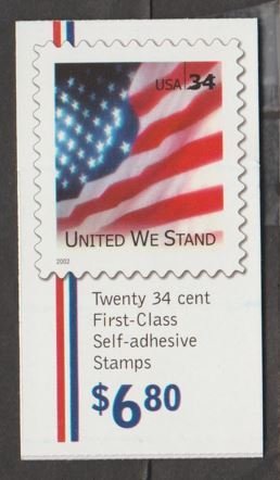 U.S. Scott #3549Bc-3549Bd BK287 American Flag Stamp - Mint NH Booklet