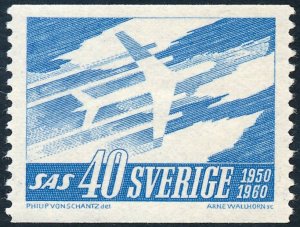 Sweden 1961 40ore 10th Anniv. of Scandinavian Airlines System SG428 MNH 1